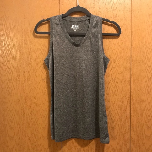 Charcoal Grey dry fit workout tank top. - Picture 3 of 3